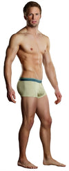 Heather Stripe Pouch Enhancer Short - Yellow and Grey - Large MP-150208YGLG
