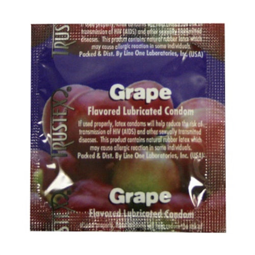 Trustex Flavored Lubricated Condoms - 3 Pack - Grape AL-4030