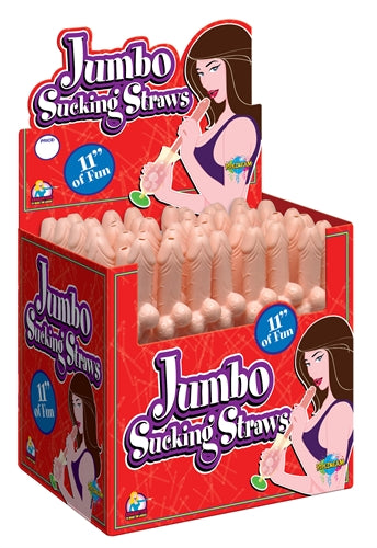 Bachelorette Party Favors Jumbo Pecker Sipping Straws - 48 Piece Display - Light PD6230-99D