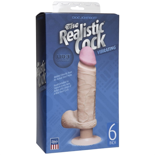 The Realistic Cock Ur3 Vibrating 6-Inch - White DJ1160-01