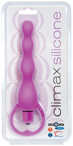 Climax Silicone Vibrating Anal Beads Purple TS1071019