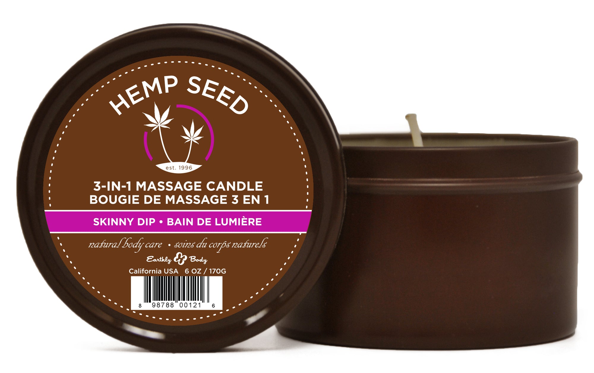 Skinny Dip Suntouched Candle With Hemp - 6 Oz. EB-HSC021