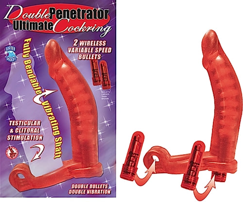 Double Penetrator Ultimate Cockring Red NW2130-1