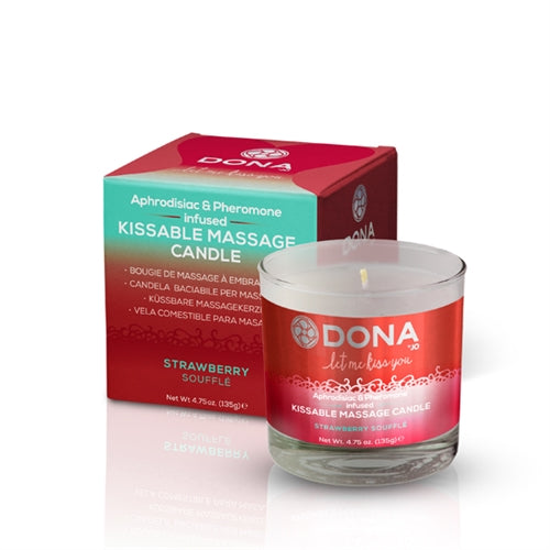 Dona Kissable Massage Candle - Strawberry Souffle - 4.75 Oz. JO40568