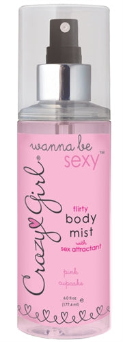 Crazy Girl Wanna Be Sexy Flirty Body Mist Pink Cupcake - 6 Oz. CE7010-06