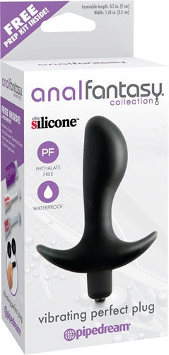 Anal Fantasy Collection Vibrating Perfect Plug - Black PD4608-23
