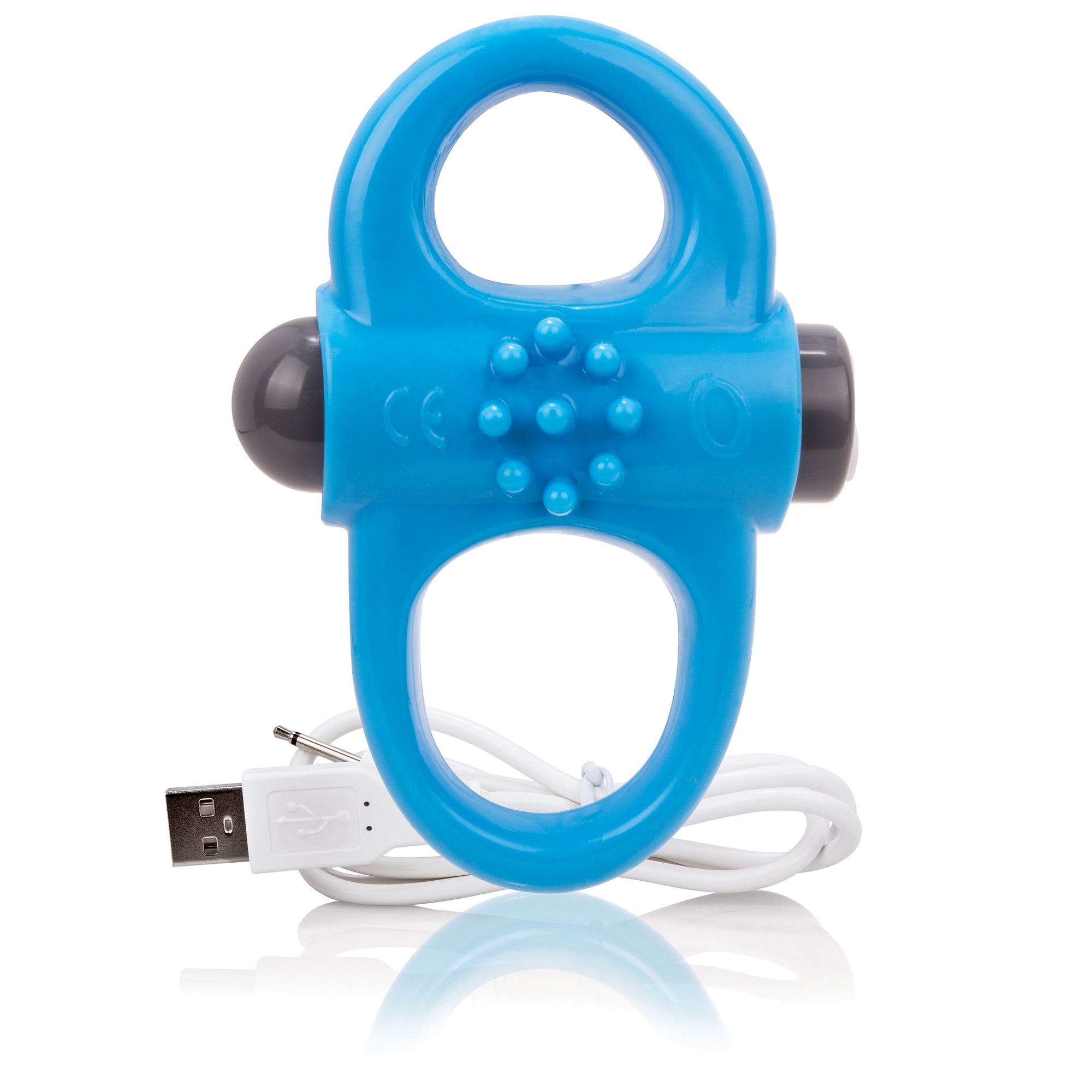 Charged Yoga Rechargeable Vibe Ring - Blue - 6 Count Box AYOG-BU-110D