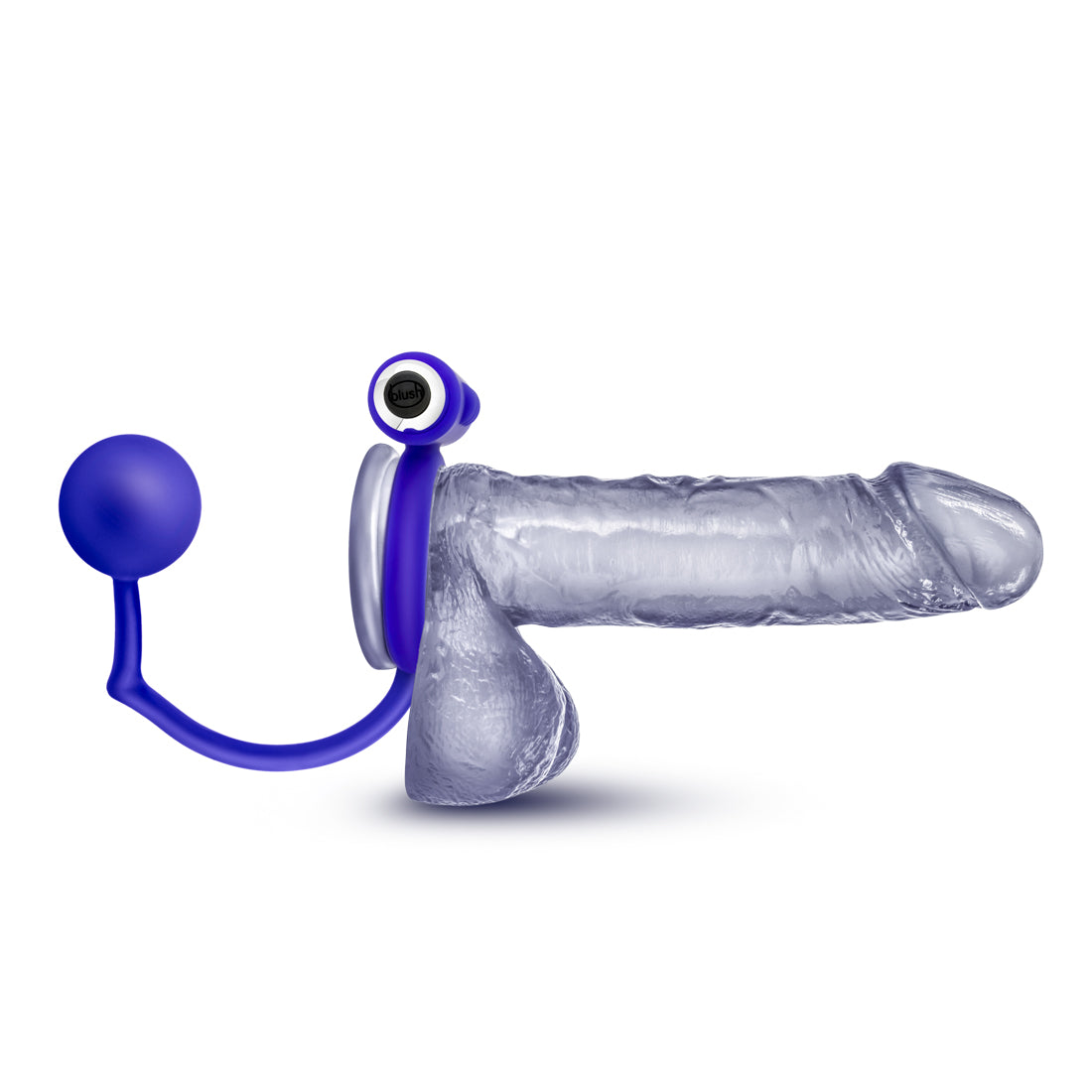 Performance Penetrator Anal Ball With Vibrating Cock Ring - Indigo BL-01702