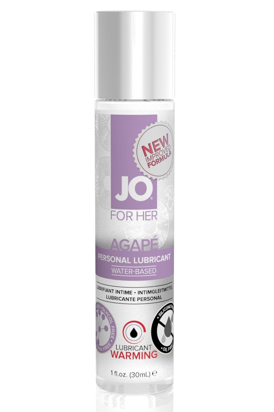 Jo for Her Agape Lubricant - Warming - 1 Fl. Oz. / 30ml JO41015