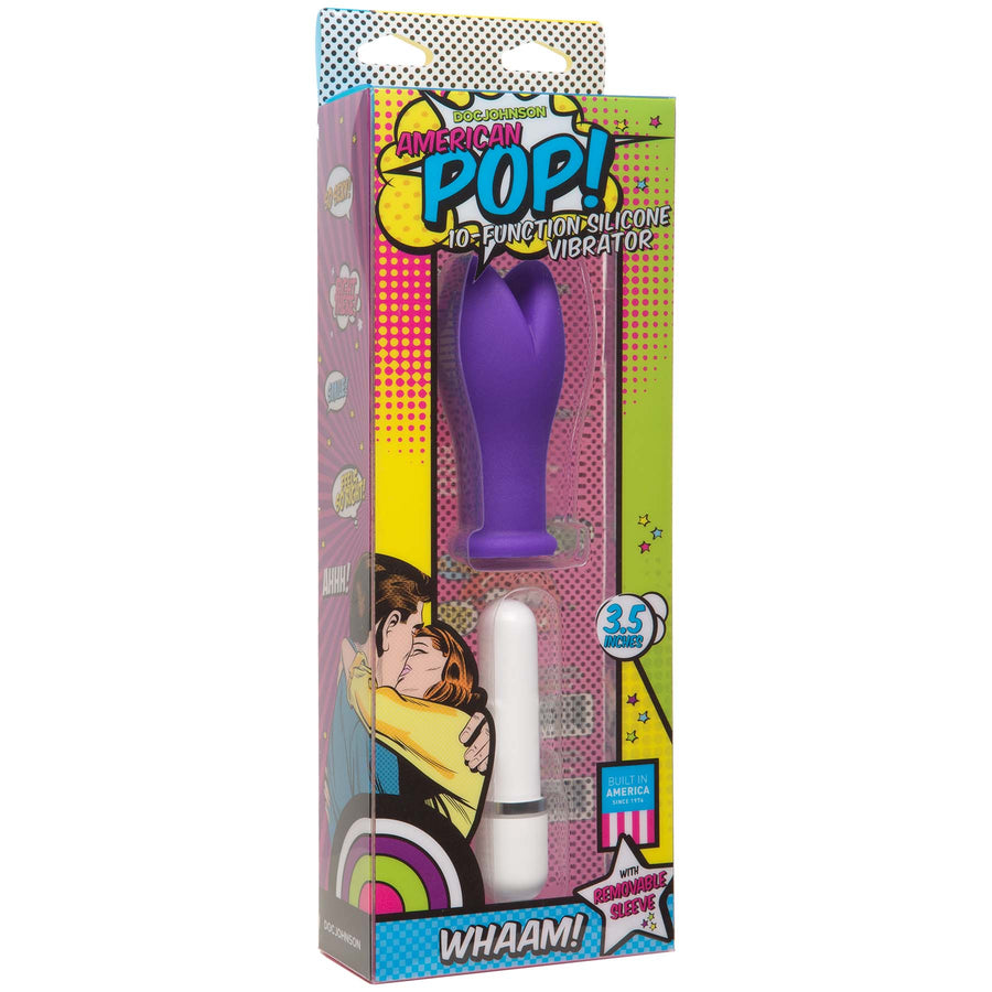 American Pop! Whaam! 10 Function Silicone Vibrator - Purple DJ0500-37-BX