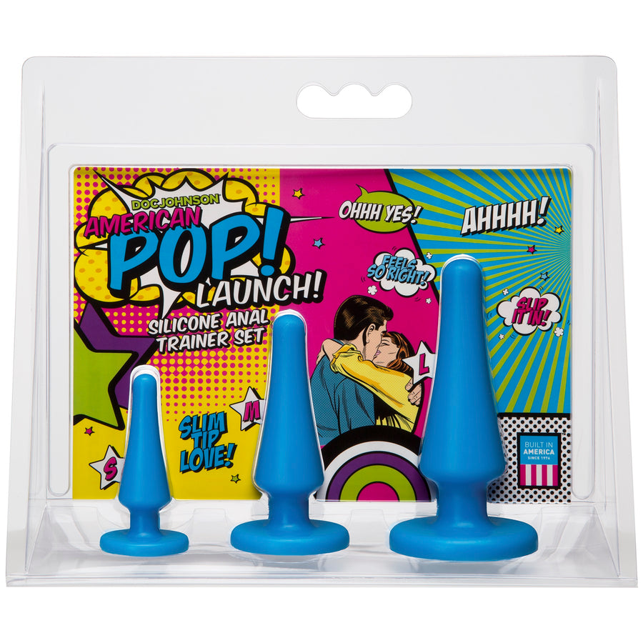 American Pop! Launch! Anal Trainer Set - Blue DJ0500-82-CD