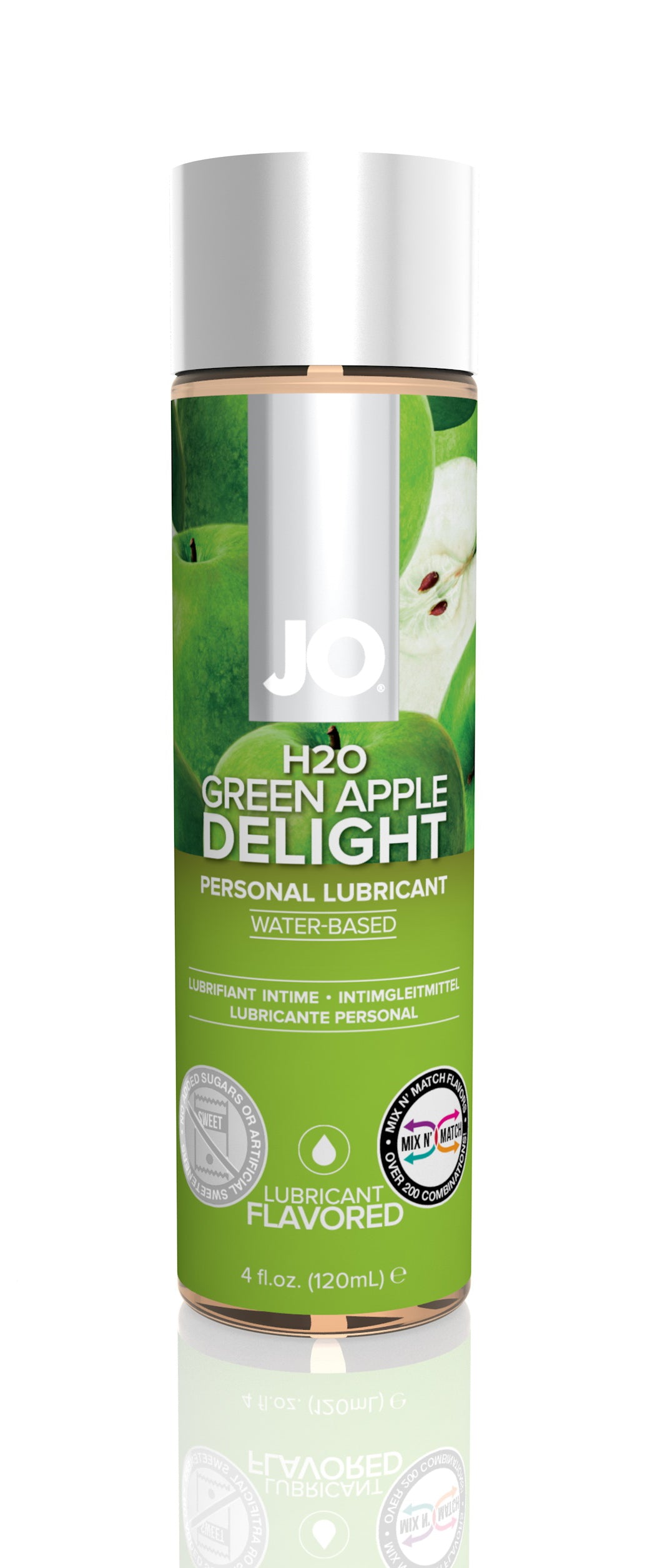Jo H2O Flavored Lubricant Green Apple Delight - 4 Fl. Oz. / 120 ml JO40385