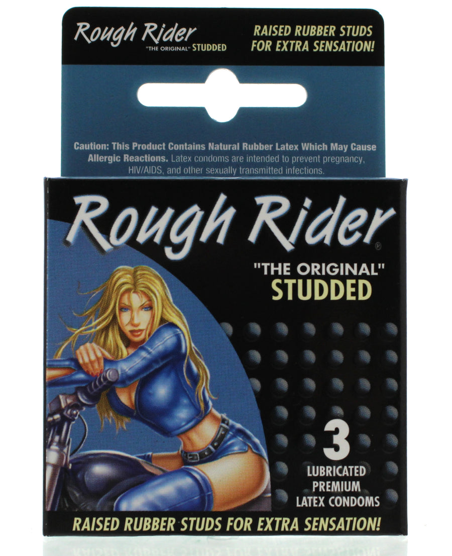 Rough Rider Studded Lubricated Condoms - 3 Pack LS8630