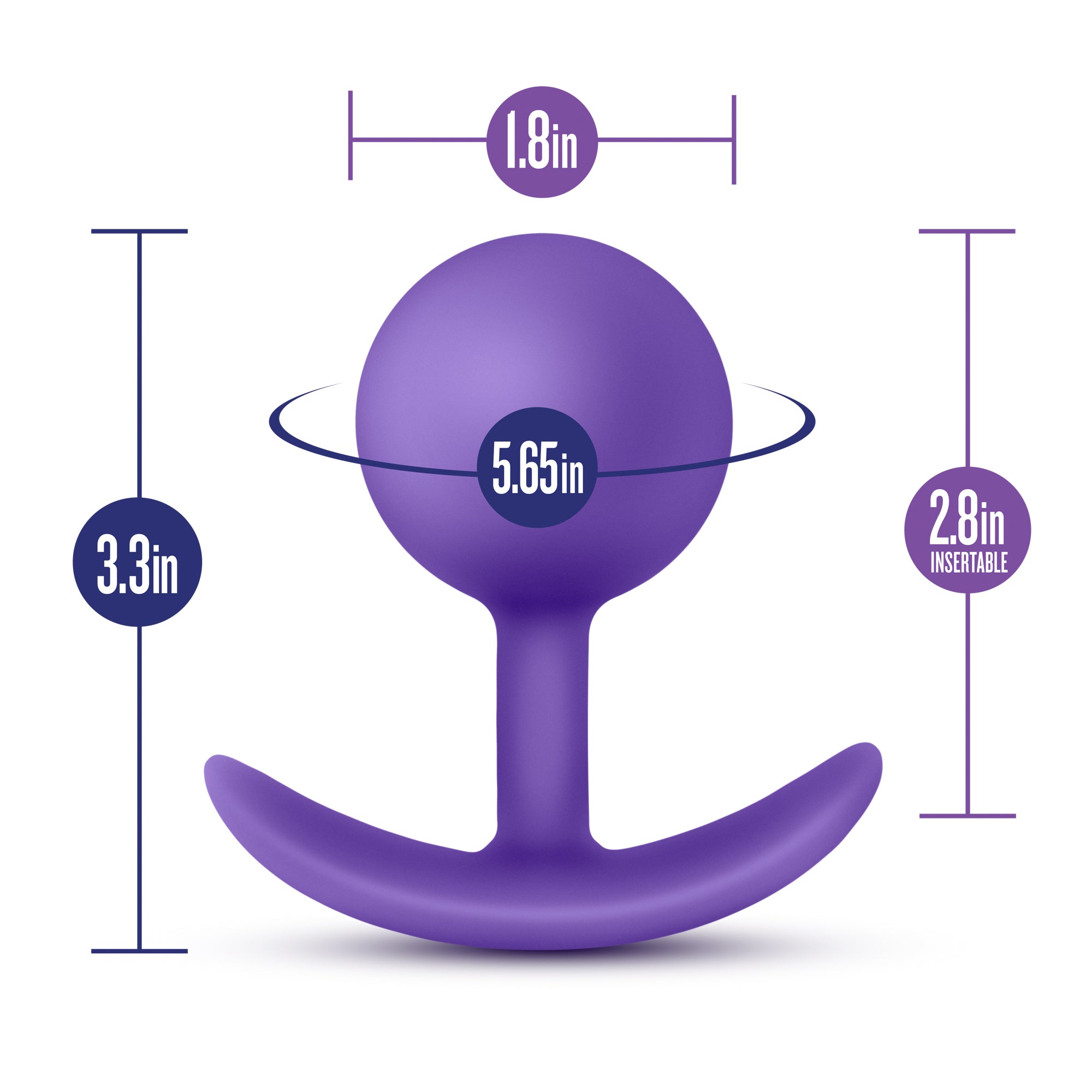 Luxe Wearable Vibra Plug - Purple BL-11801