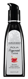 Aqua Peppermint Cocoa Flavored Water-Based Intimate Lubricant - 12 Piece Display 2 Oz. WS-90362D