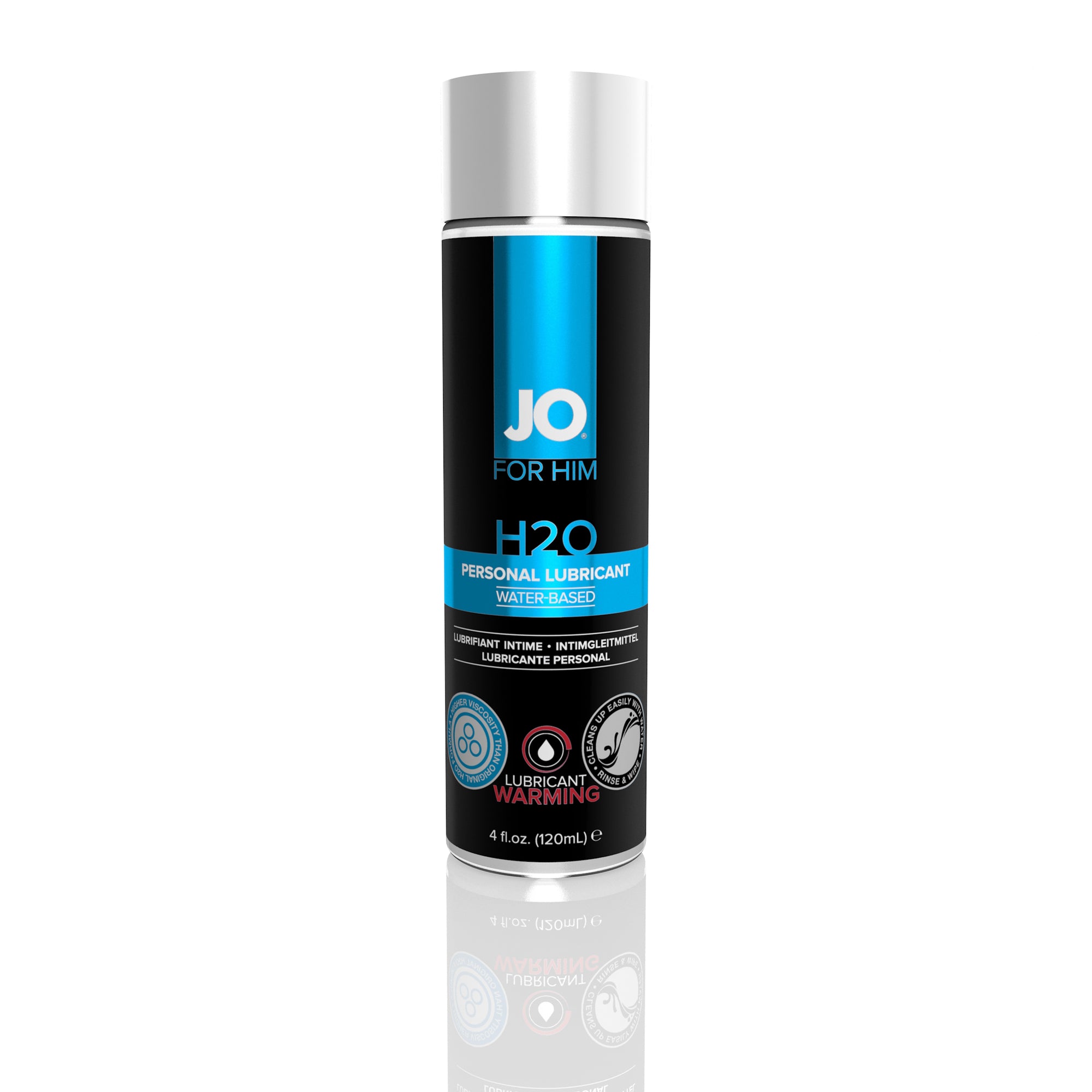 Jo for Him H2O Warming Lubricant - 4 Fl. Oz. / 120 ml JO40379