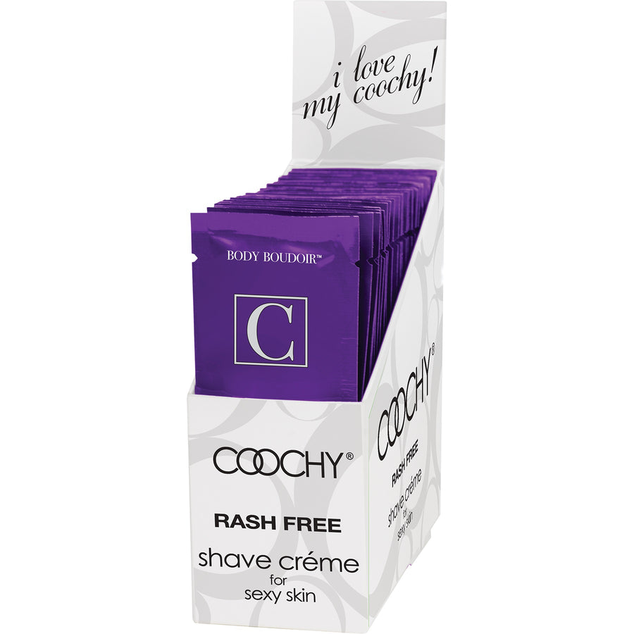 Coochy Rash-Free Shave Creme Display 24 Count 15ml Foils Oh So Original CE1022-99