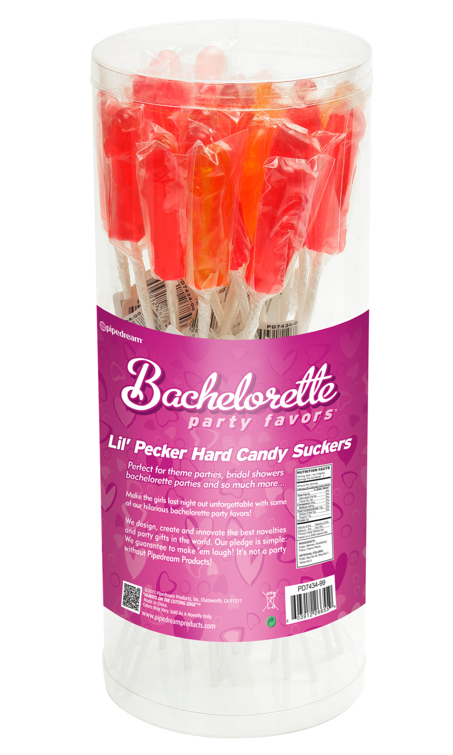 Bachelorette Party Favors Lil' Pecker Hard Candy Suckers - 24 Piece Display PD7434-99D