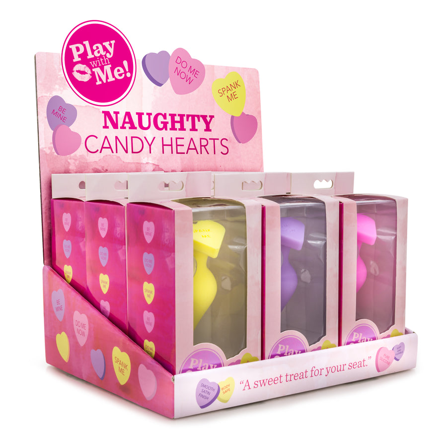 Naughty Candy Hearts Display - 9 Pieces - Assorted Colors BL-99994