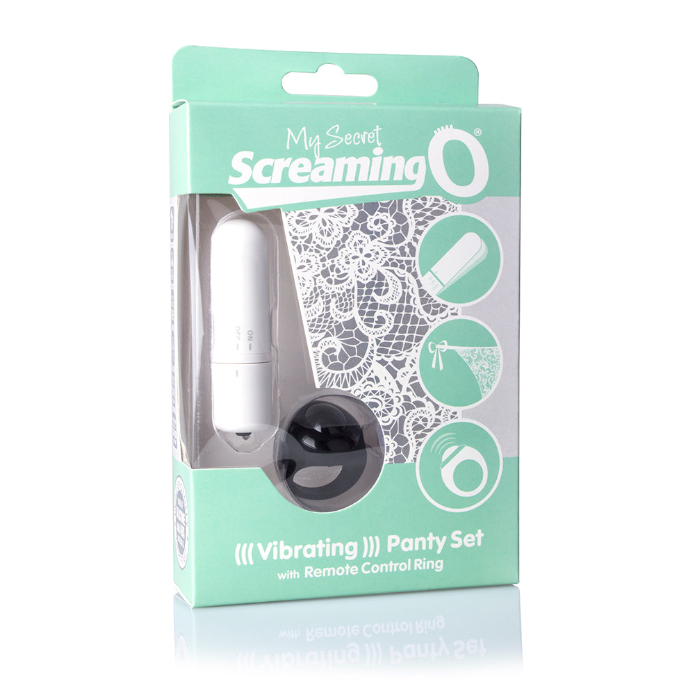 My Secret Screaming O Vibrating Panty Set - White - Each SO-PNTY-W-101E