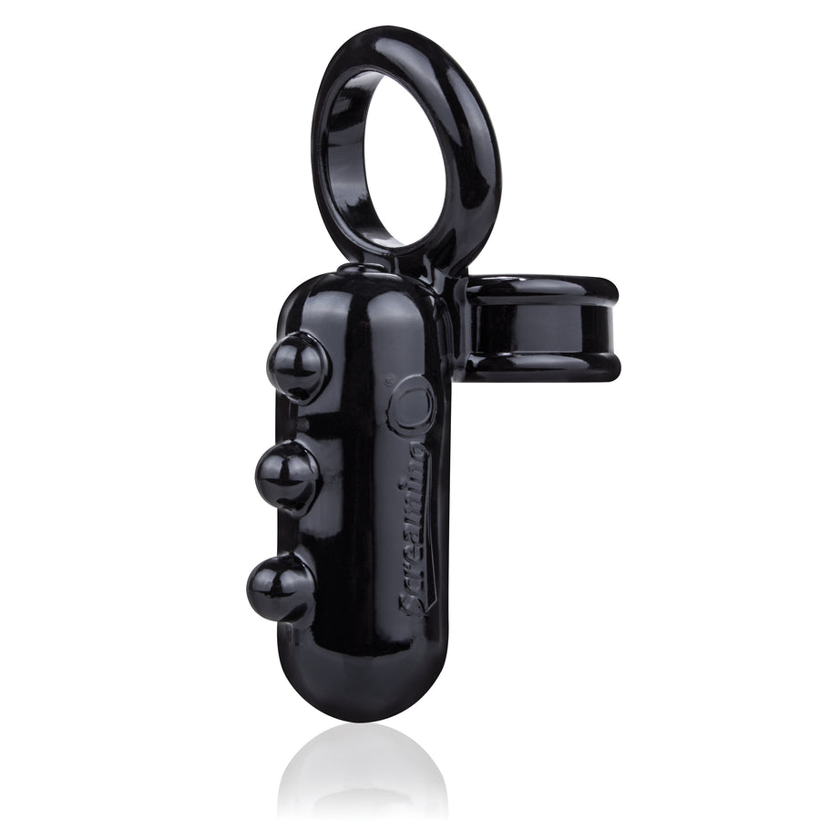 Dangle Stretchy C-Ring With Vibrating Ball Sling - Black DGL-BL-101E