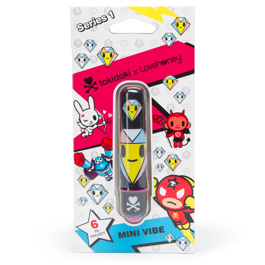 Tokidoki Single Speed Mini Bullet Vibrator -  Solitaire Black LHR-64533