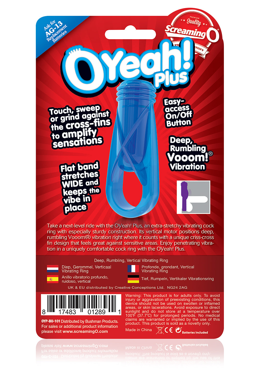 O Yeah! Plus Ring - Blue OYP-BU-101E