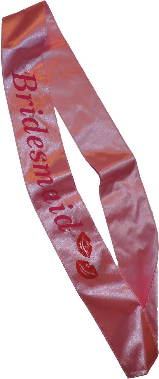 Pink Bridesmaid Flashing Sash OMG-AL-FS-BRIDES-P