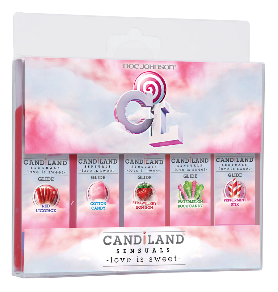 Candiland Sensuals Glide - 5 Pack - Assorted 1 Fl. Oz. Bottles DJ4200-90