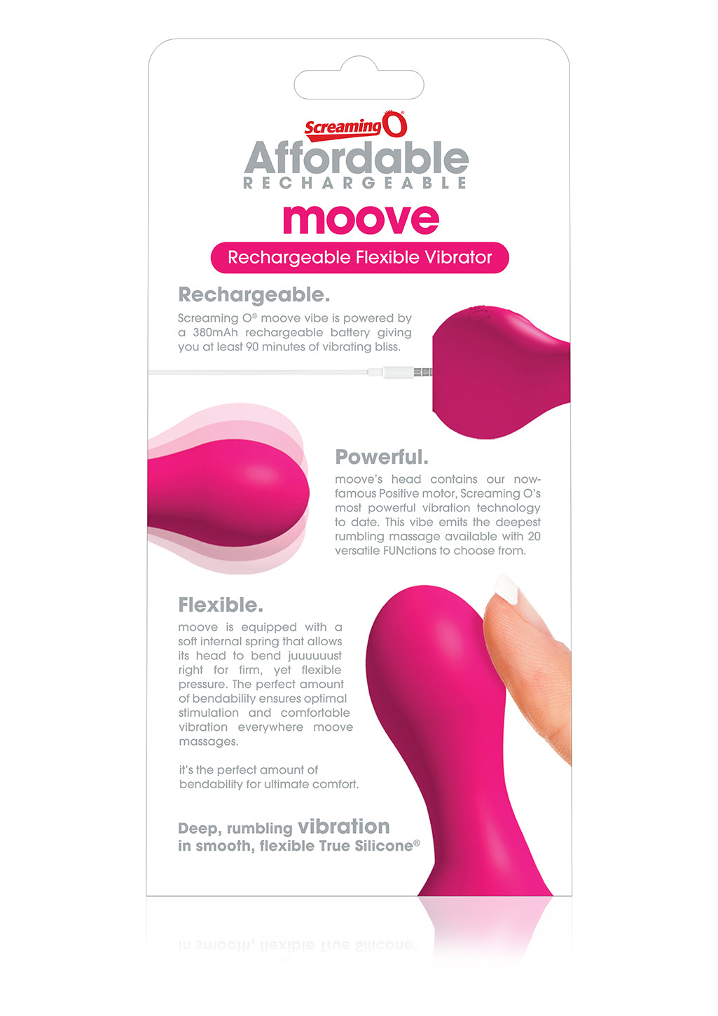 Affordable Rechargeable Moove Vibe - Pink ARM-PK-101E