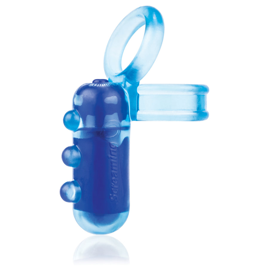 Dangle Stretchy C-Ring With Vibrating Ball Sling - Blue DGL-BU-101E