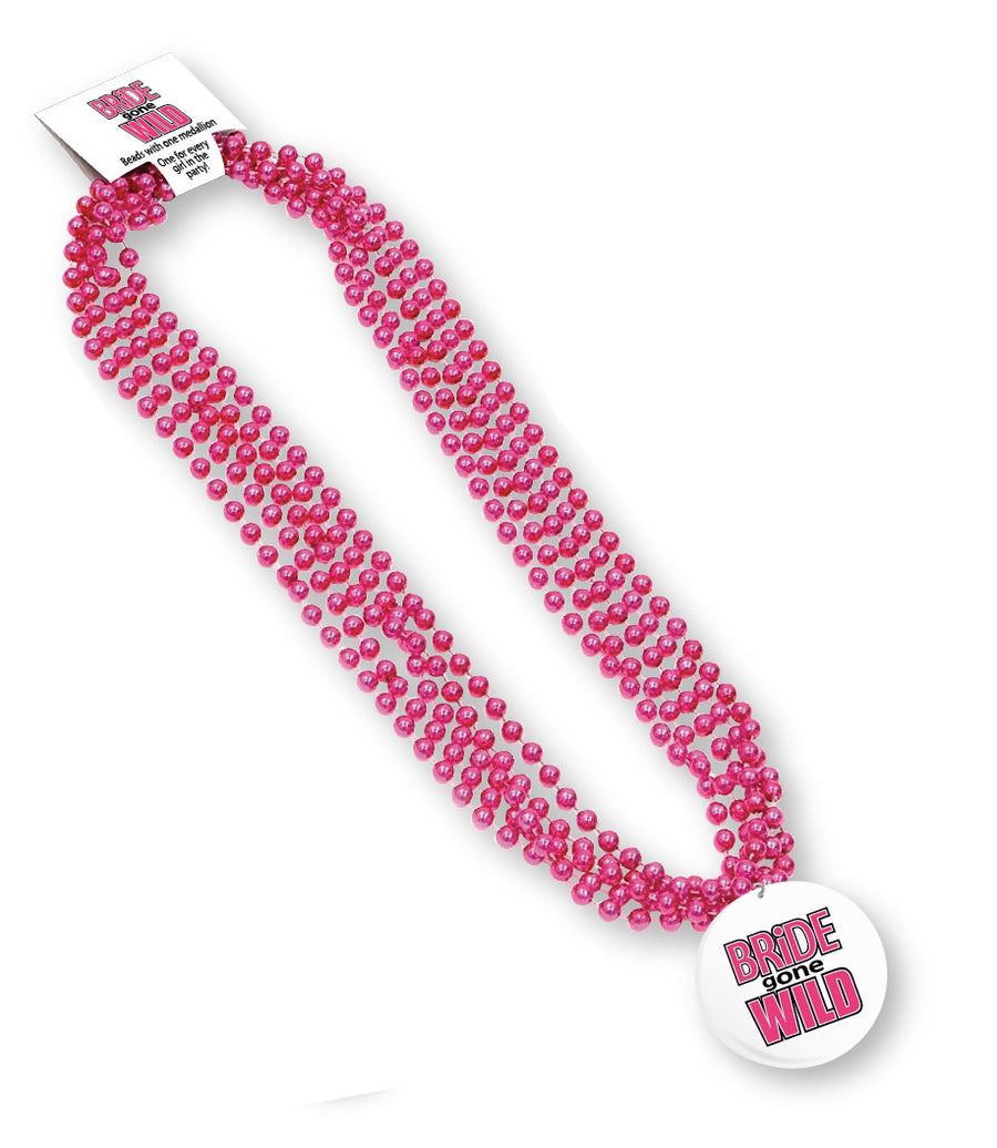 Bride Gone Wild Fun Party Beads With Medallion GFF-1022