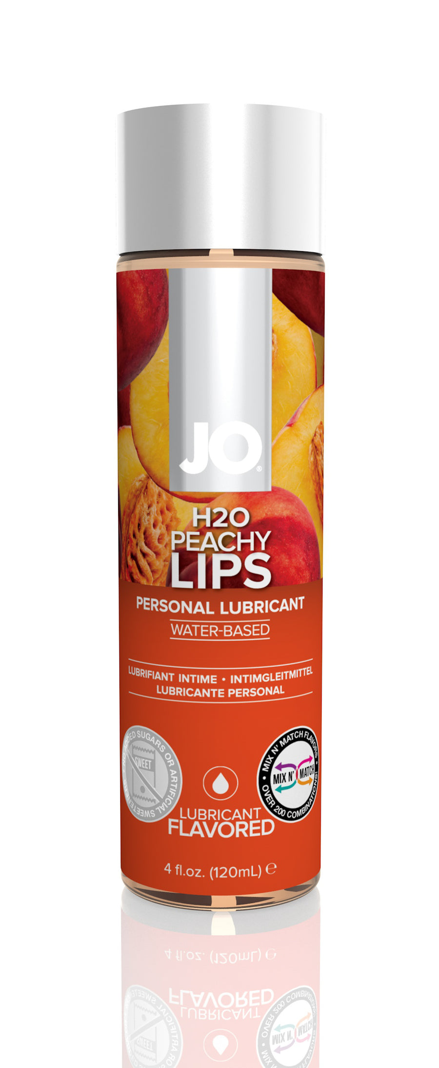 Jo H2O Flavored Lubricant - Peachy Lips - 4 Fl. Oz. / 120 ml JO40176