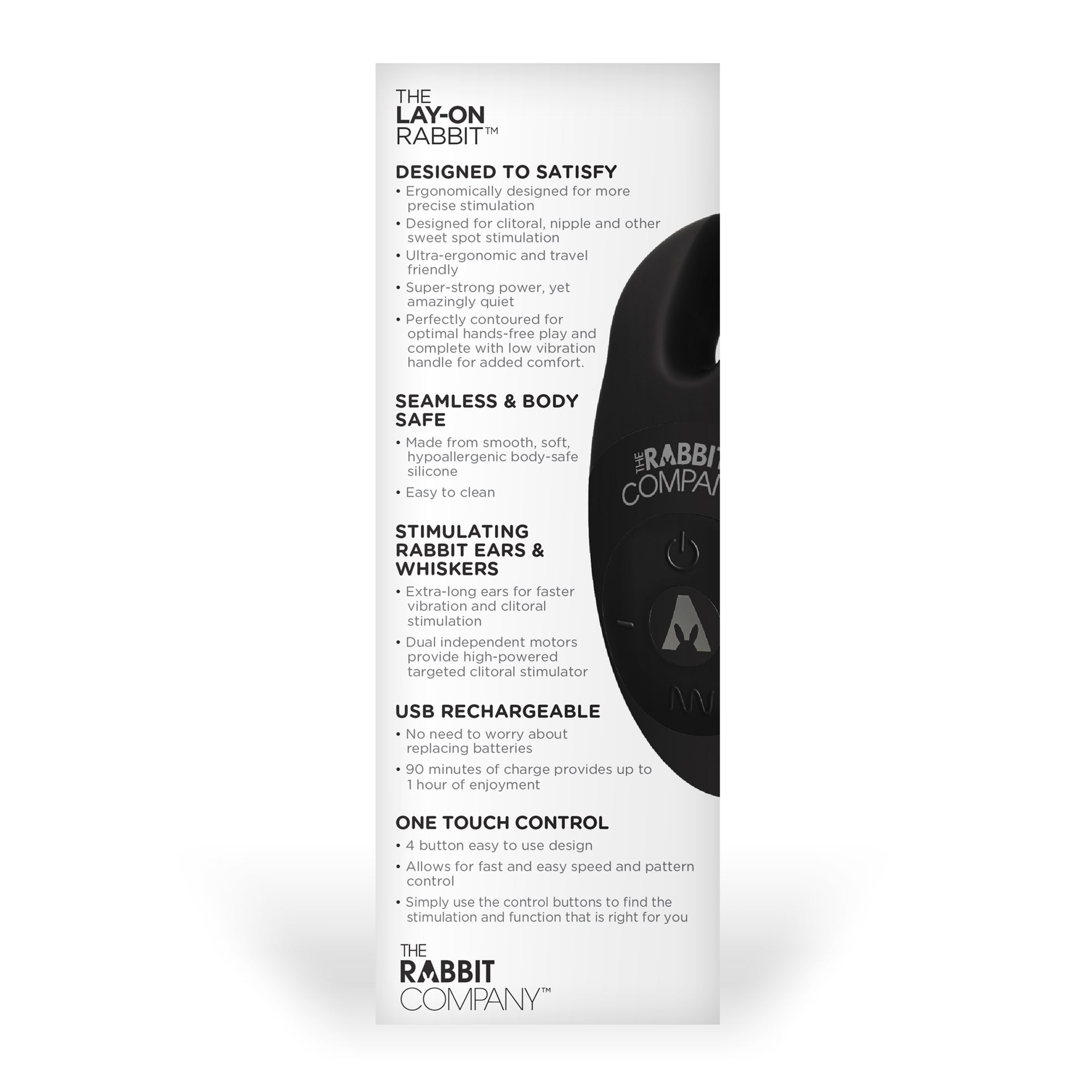 The Lay-on Rabbit - Black RC-TRC007BLK