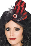 Mini Top Hat on Headband - Red and Black FV-24954