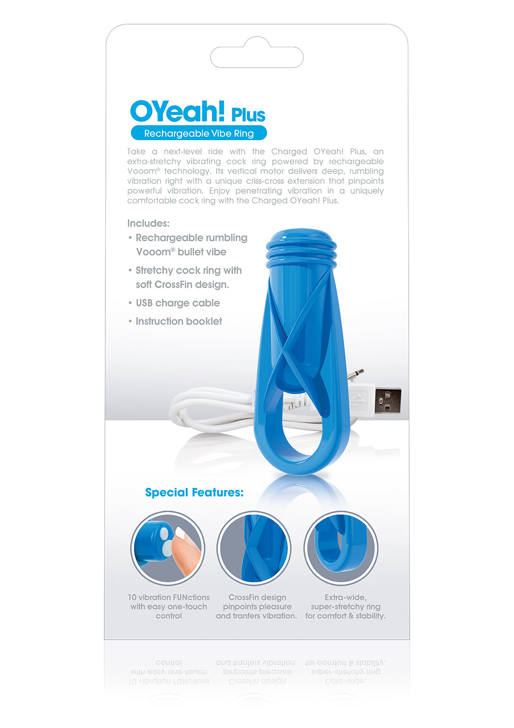 Charged O Yeah! Plus Ring - Blue AOYP-BU-101E