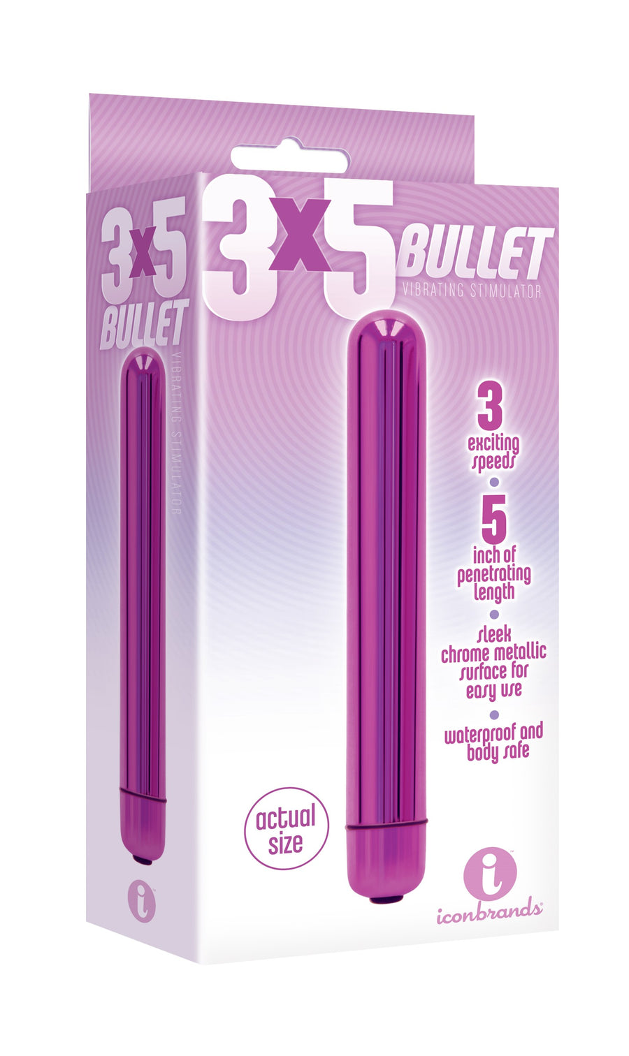 The 9's 3x5 Bullet, Multispeed 5 Bullet,  Pink ICB2314-2