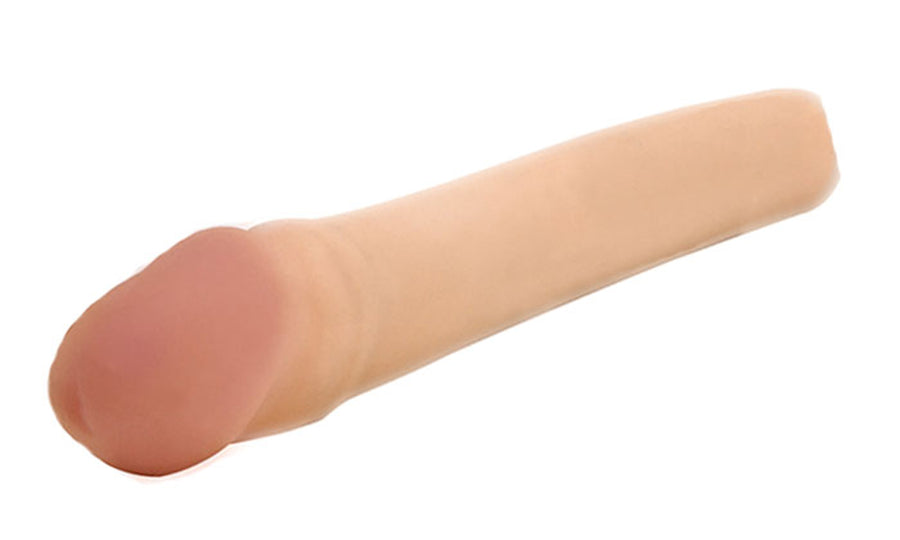 Cyberskin 2 In. Xtra Thick Vibrating Transformer Penis Extension - Light TS1008534