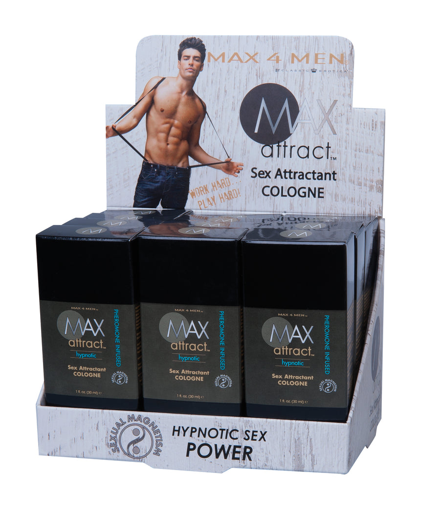 Max 4 Men Max Attract Hypnotic Pheromone Cologne - 12 Pieces Display Plus Tester CE8010-50D