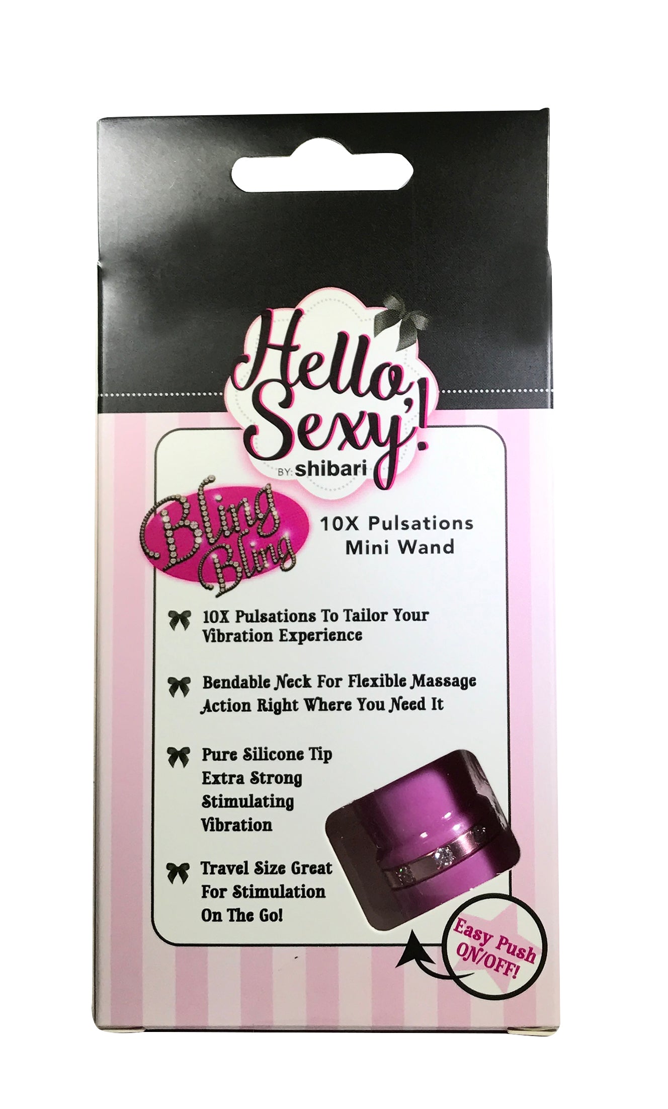 Hello Sexy Bling Bling Mini Massager - Pink SW-HS2205