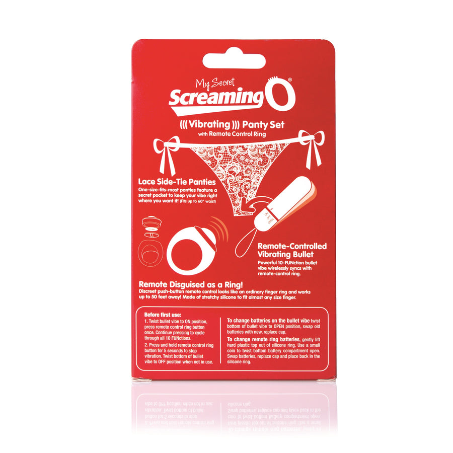My Secret Screaming O Vibrating Panty Set - Red - Each SO-PNTY-R-101E