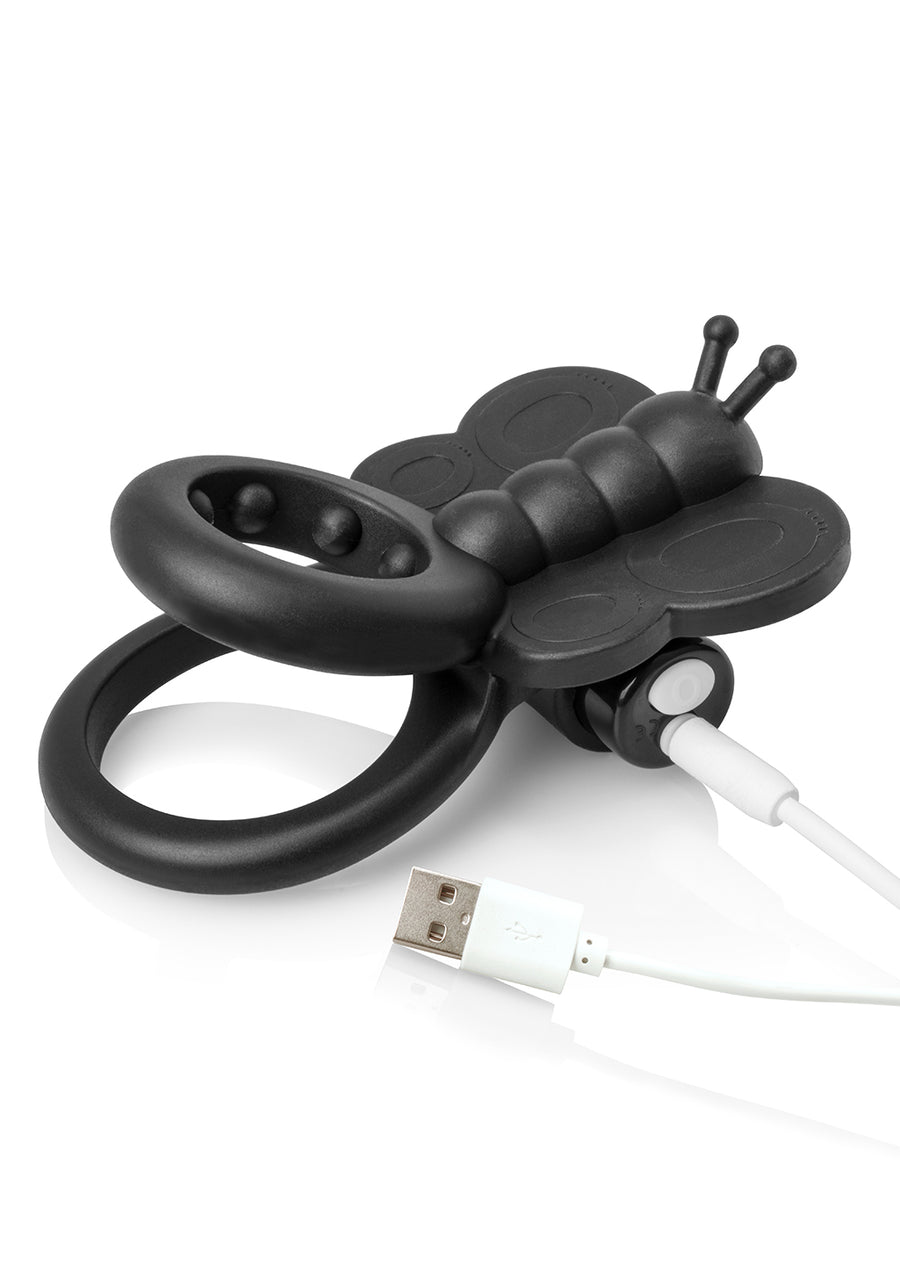 Charged Monarch Wearable Butterfly Vibe - Black AMON-BL-101E