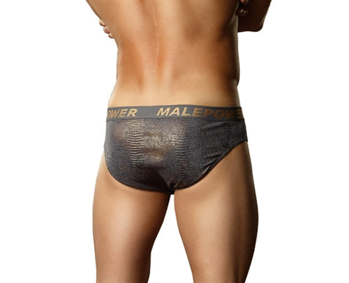 Croc Foil Lo Rise Bikini - Small MP-491213GGSL