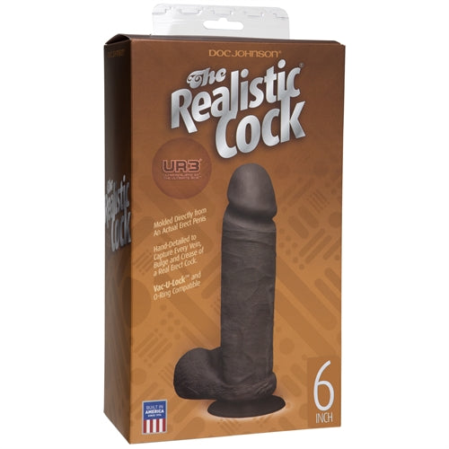 The Realistic Cock Ur3 - Black 6-Inch DJ0276-03