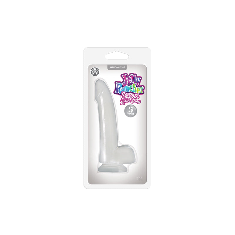 Jelly Rancher Smooth Rider Dong - 5 Inches - Clear NSN0455-11