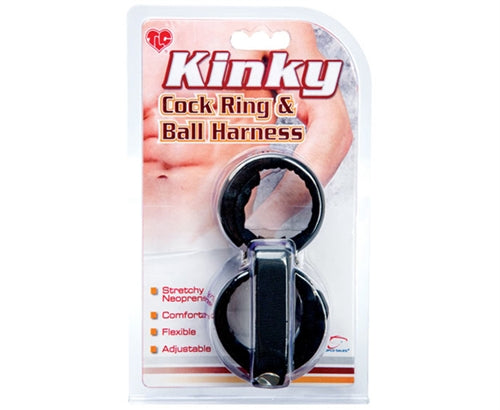 Tlc Kinky Cock Ring and Ball Harness - Neoprene Ts1486036 TS1006017