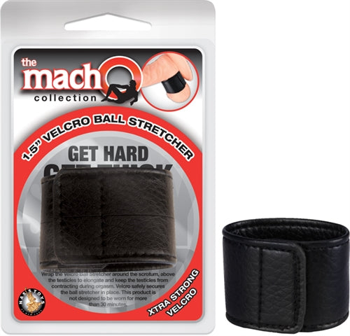The Macho Collection 1.5-Inch Velcro Ball Stretcher - Black NW2480
