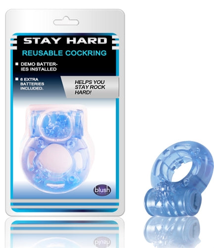 Stay Hard Reusable Cockring - Blue BL-30602