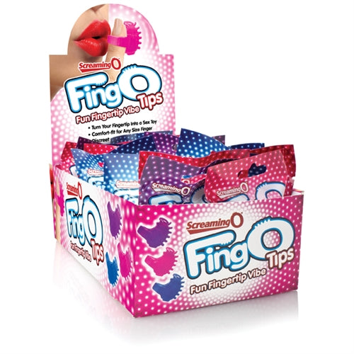 Fingo Tips - 18 Count Pop Box Display - Assorted Colors TIP-110D