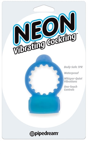 Neon Vibrating Cockring - Blue PD2366-14